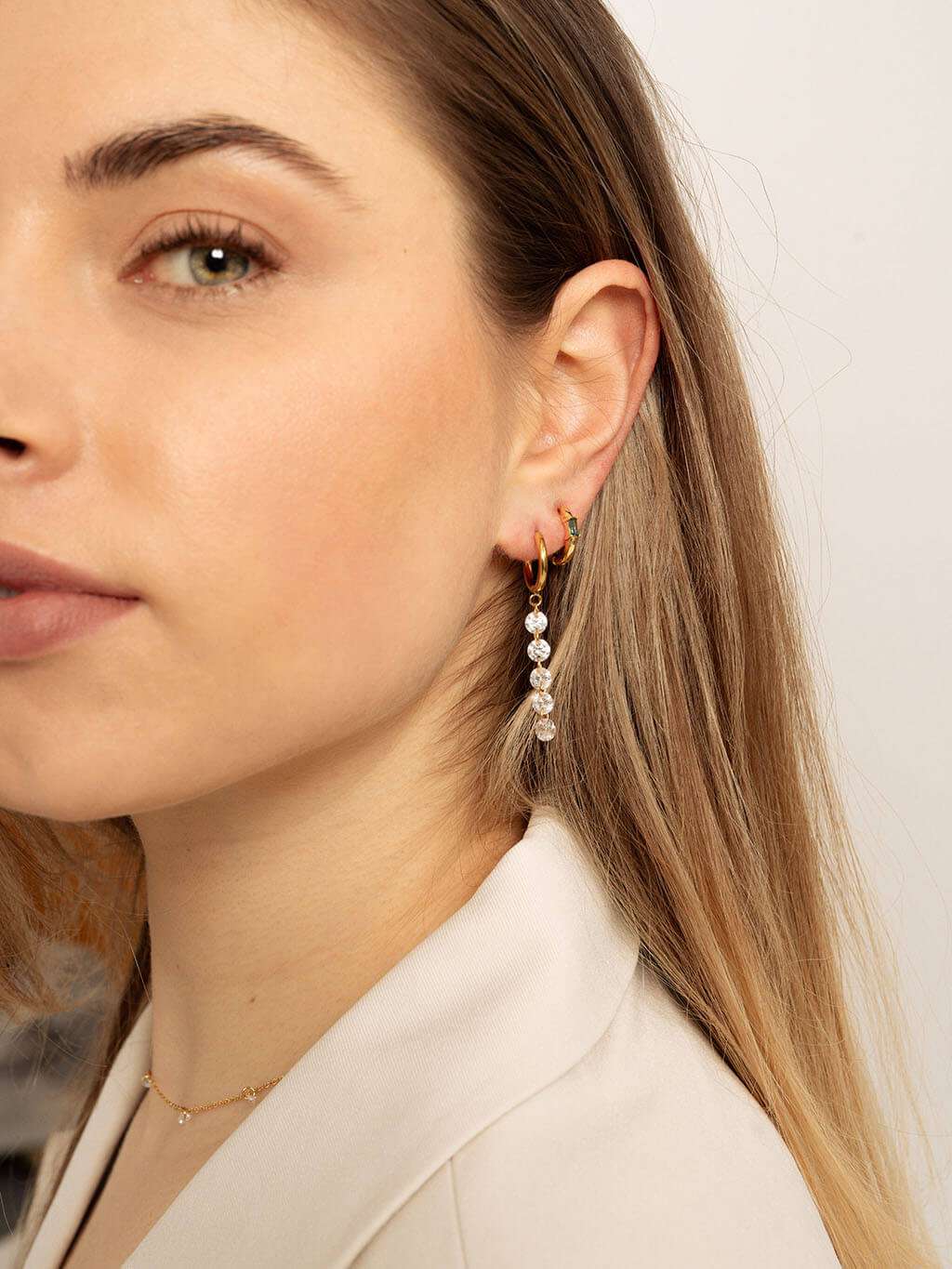 Five Shining Stars Hoop Ohrringe Gold - icrush - schmuck