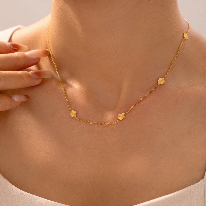 Flower Power Kette Gold - icrush - schmuck