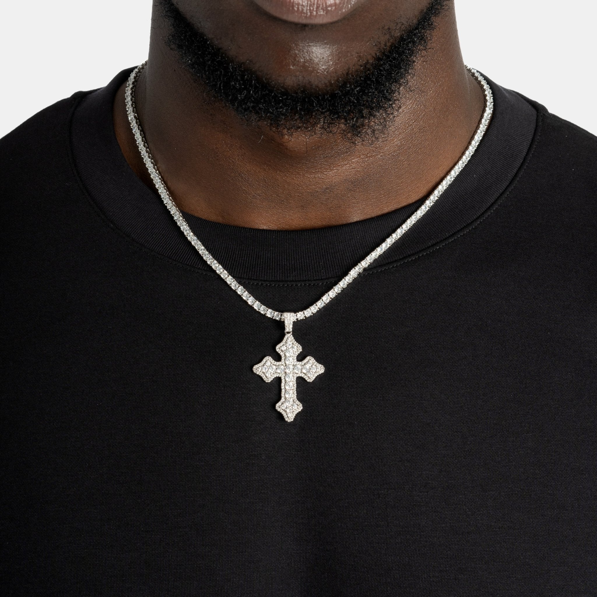 Funkelnder Cluster - Kreuz Anhänger - icrush - schmuck