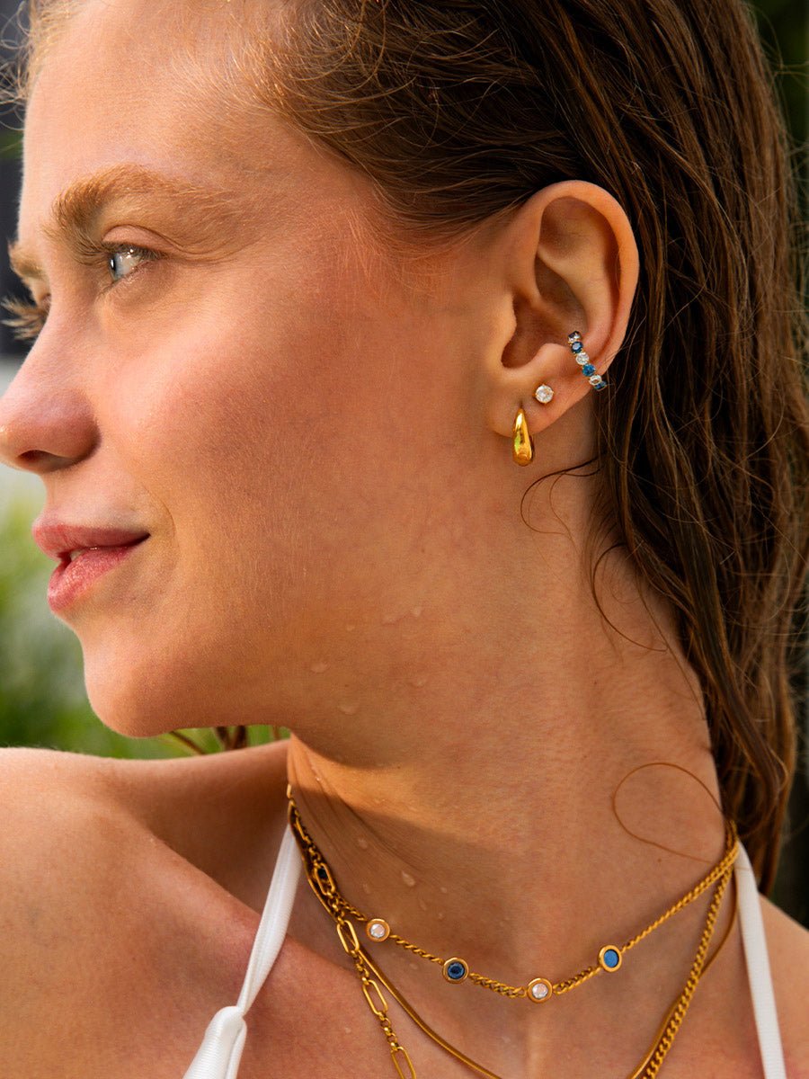 Graceful Dome Small Ohrringe Gold - icrush - schmuck