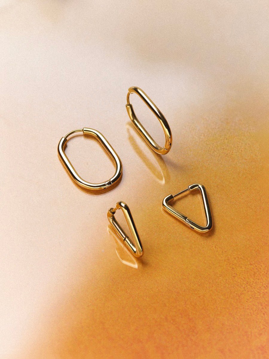Graceful Oval Ohrringe Gold-Shopicrush