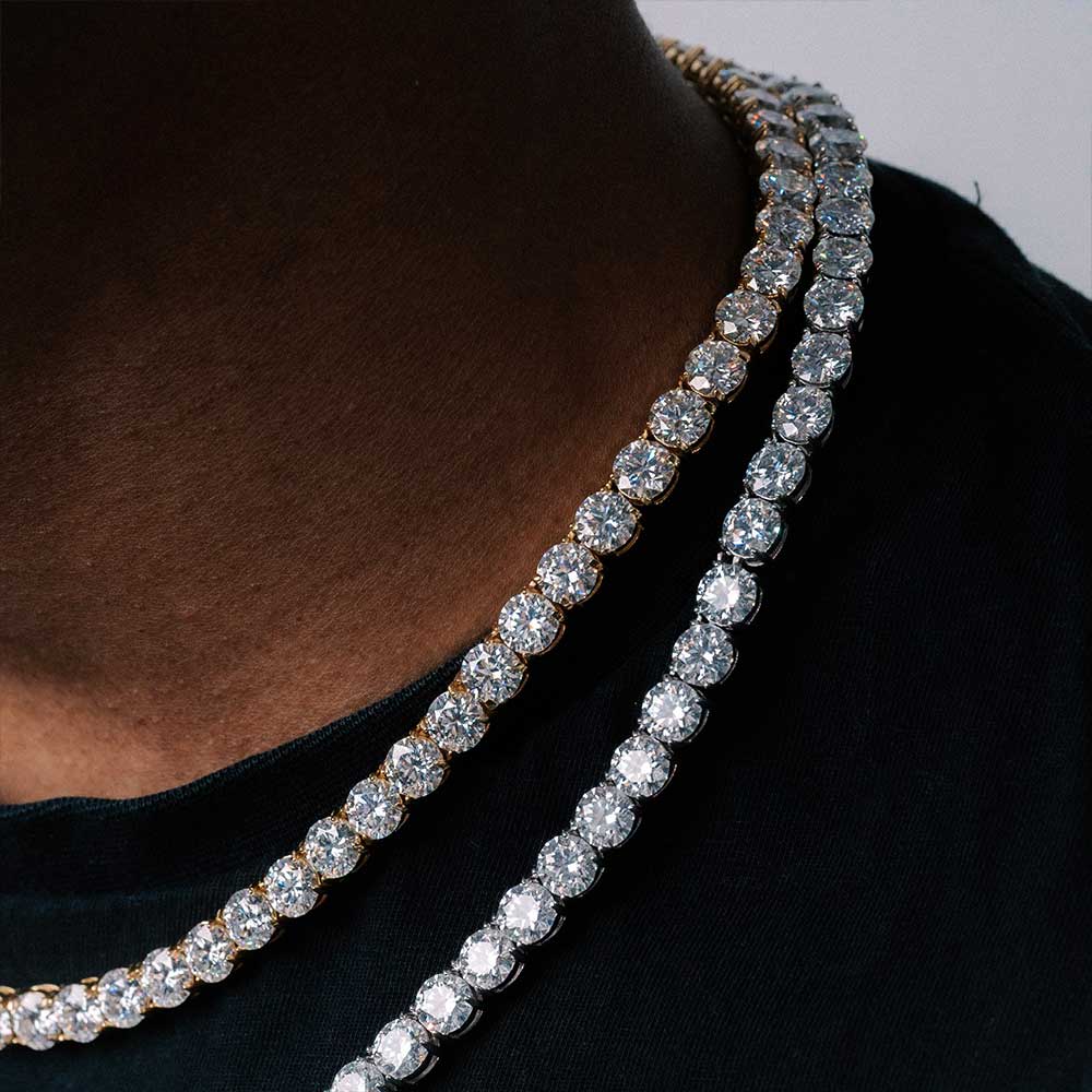 Handgefertigte VVS Moissanit Tennis - Kette (Alle Größen) - icrush - schmuck