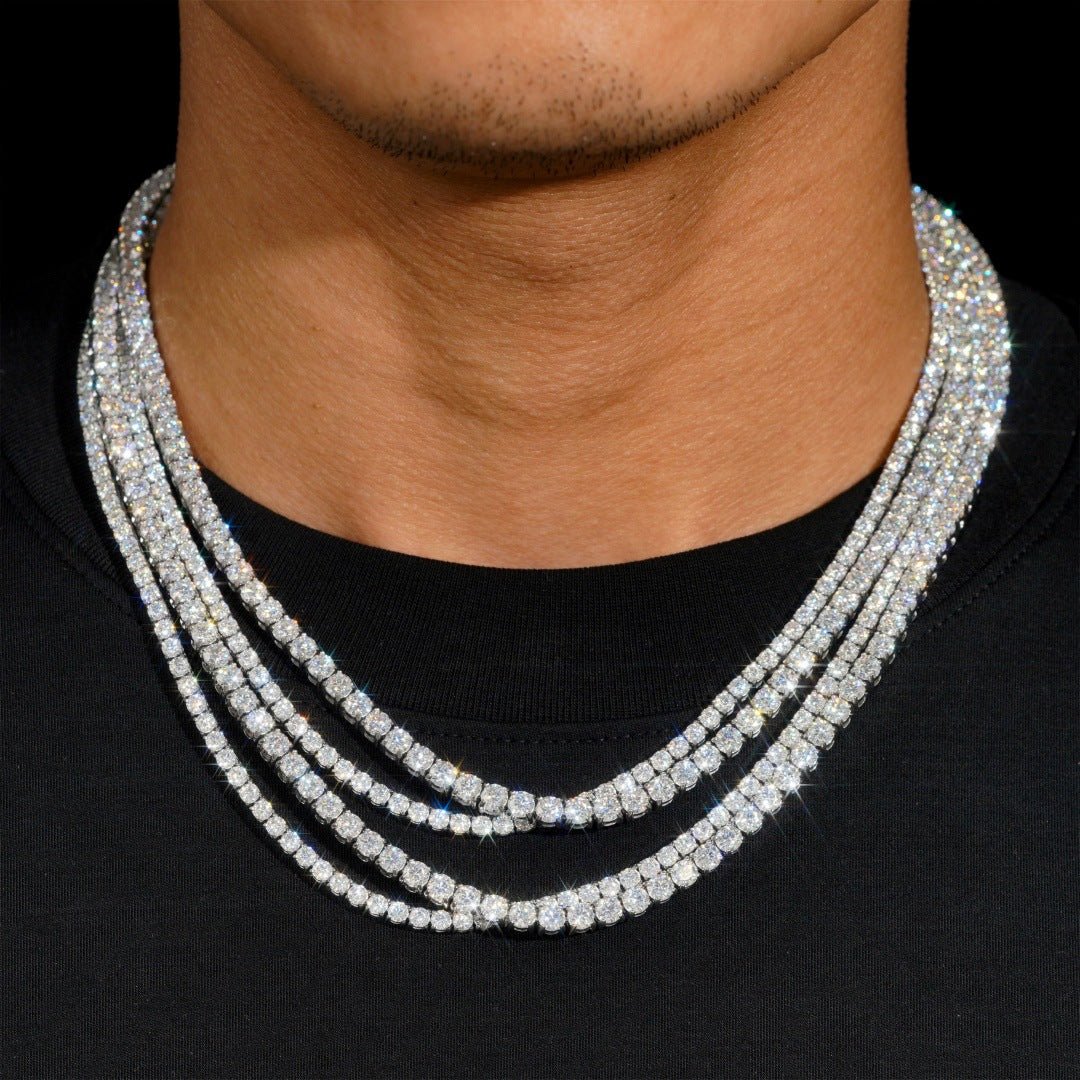 Handgefertigte VVS Moissanit Tennis - Kette (Alle Größen) - icrush - schmuck