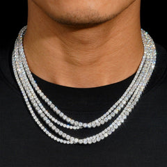 Handgefertigte VVS Moissanit Tennis - Kette (Alle Größen) - icrush - schmuck