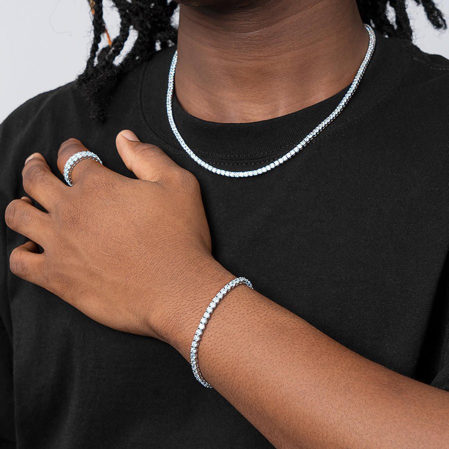 Handgefertigte VVS Moissanit Tennis - Kette (Alle Größen) - icrush - schmuck