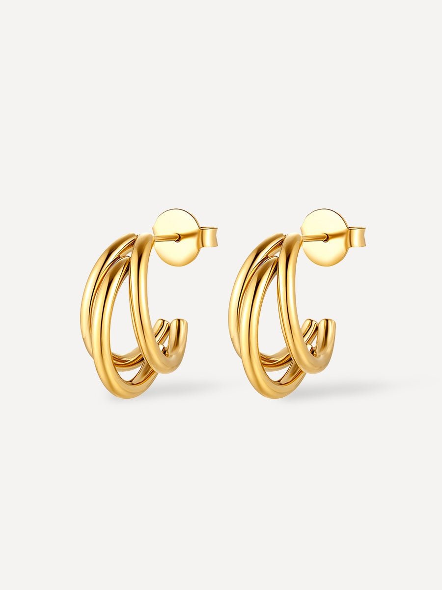 HANGING TRIO Mini Ohrringe Gold-Shopicrush