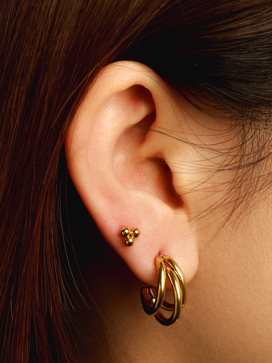 HANGING TRIO Mini Ohrringe Gold-Shopicrush