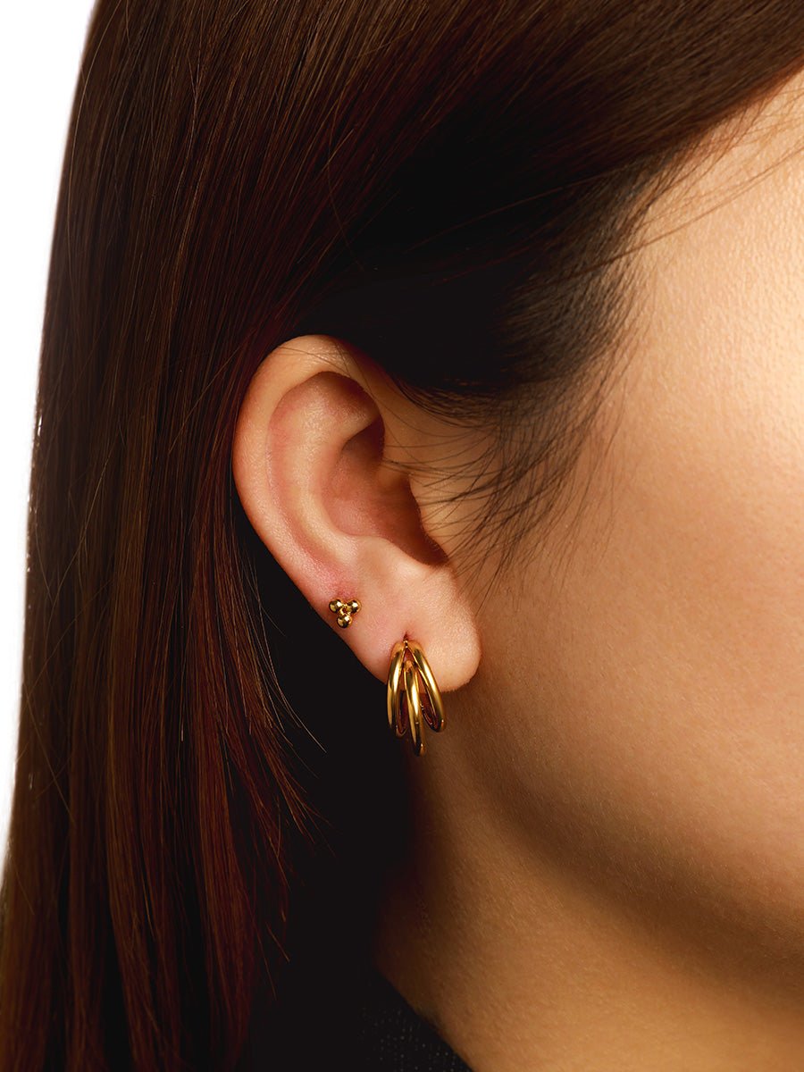 HANGING TRIO Mini Ohrringe Gold-Shopicrush