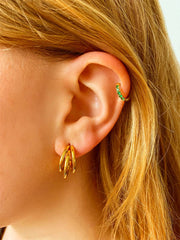 HANGING TRIO Mini Ohrringe Gold-Shopicrush