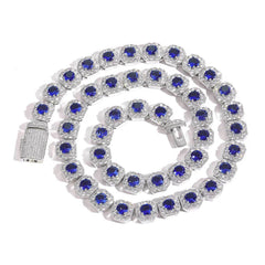 Königliche Saphir - Kette – Silberoptik - icrush - schmuck