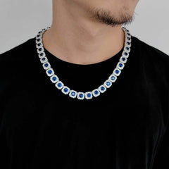 Königliche Saphir - Kette – Silberoptik - icrush - schmuck