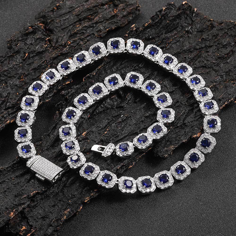 Königliche Saphir - Kette – Silberoptik - icrush - schmuck
