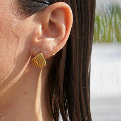 Libby Shell Ohrringe Gold - icrush - schmuck
