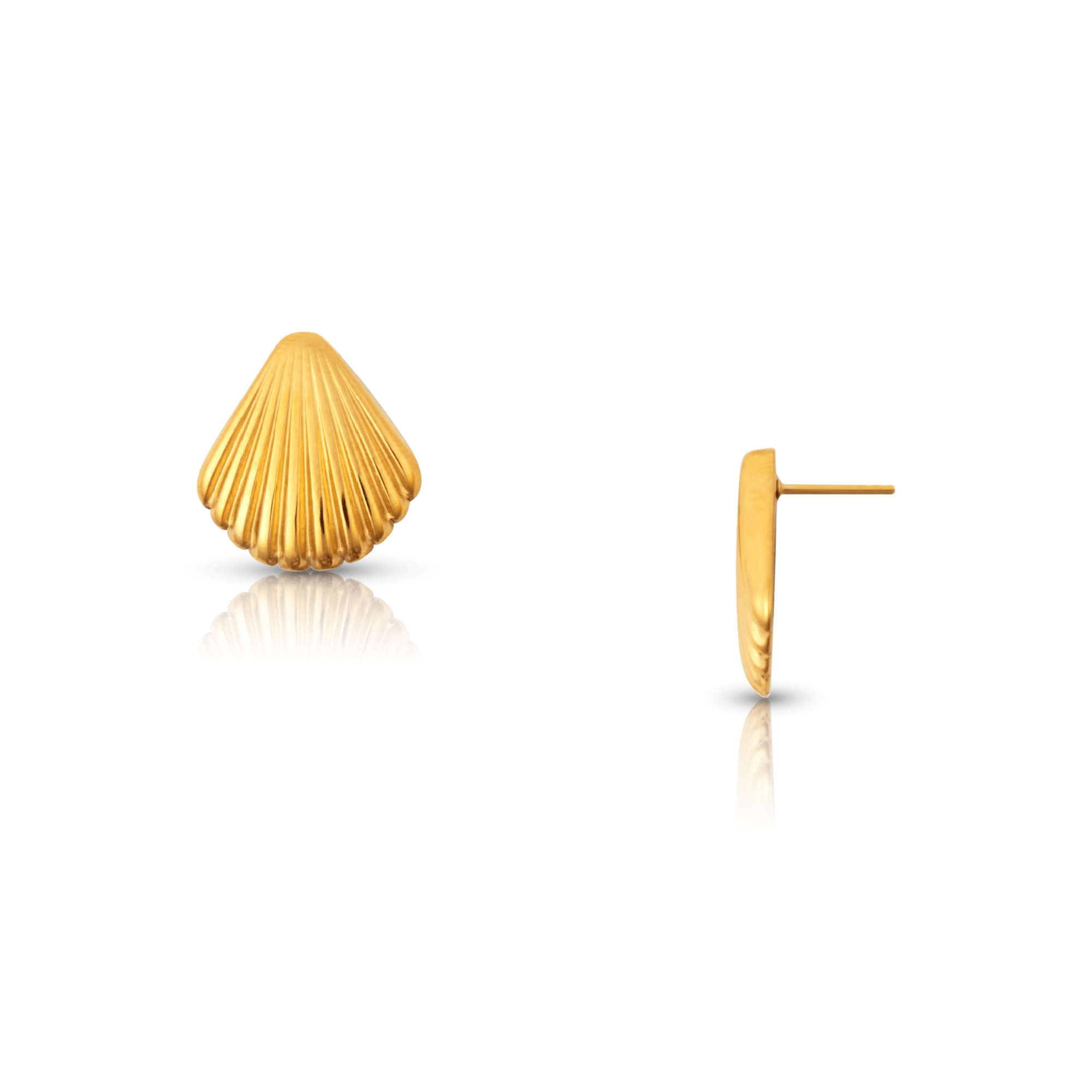 Libby Shell Ohrringe Gold - icrush - schmuck