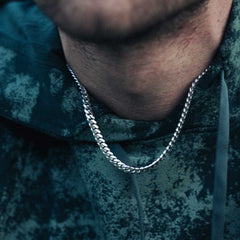 Markante Panzerkette (5mm) aus 925er Sterlingsilber, Rhodiniert - icrush - schmuck