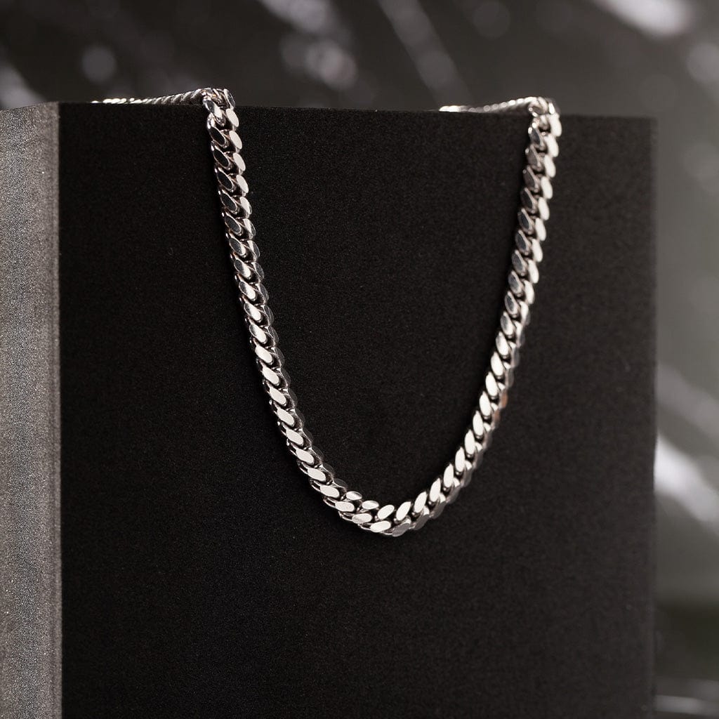 Markante Panzerkette (5mm) aus 925er Sterlingsilber, Rhodiniert - icrush - schmuck