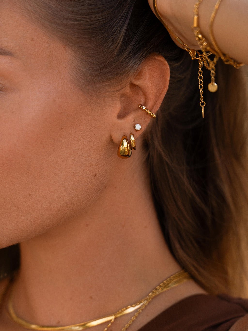 Mini-Ohrringe Slice Gold 9mm-Shopicrush