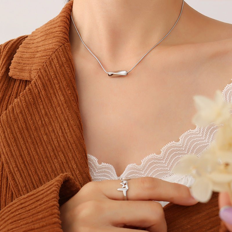 Minimalist Flowing Necklace - icrush - schmuck