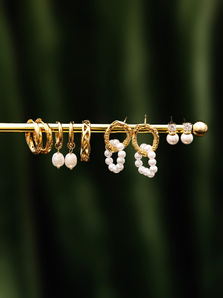 Modern Pearl Small Ohrringe Gold-Shopicrush