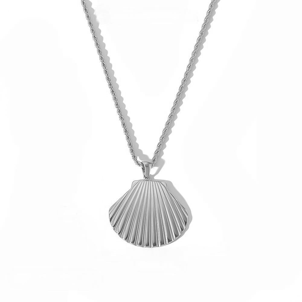 Natalia Oversized Shell Pendant Kette - icrush - schmuck