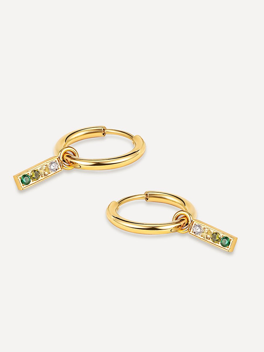 Olive Green Dawn Ohrringe Gold-Shopicrush