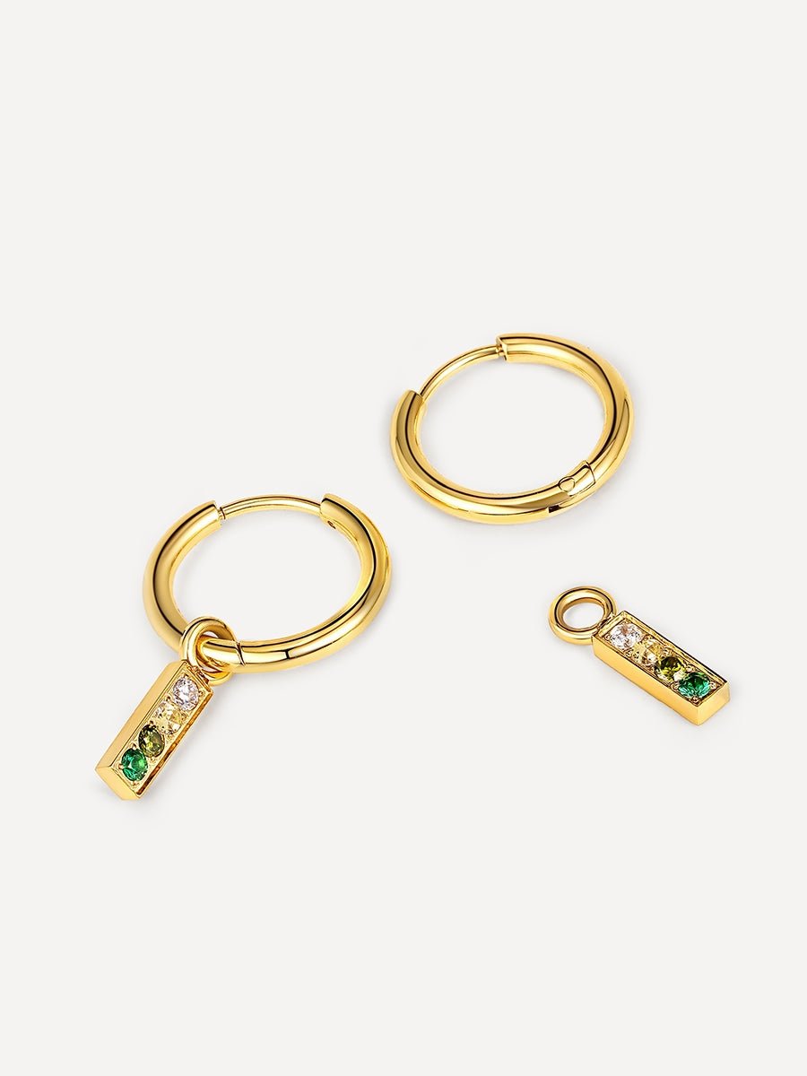 Olive Green Dawn Ohrringe Gold-Shopicrush