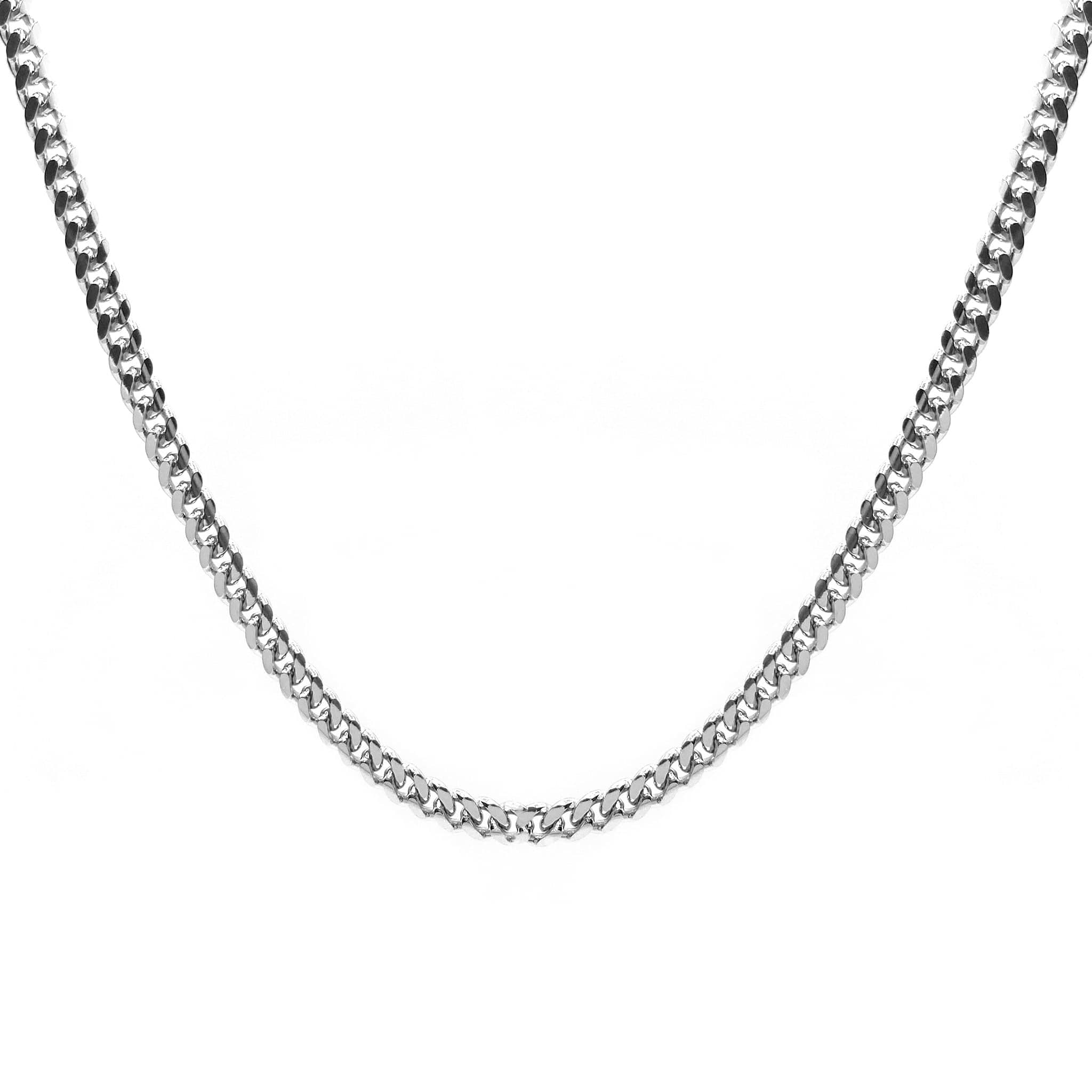 Panzerkette (3mm) aus 925er Sterlingsilber, Rhodiniert - icrush - schmuck