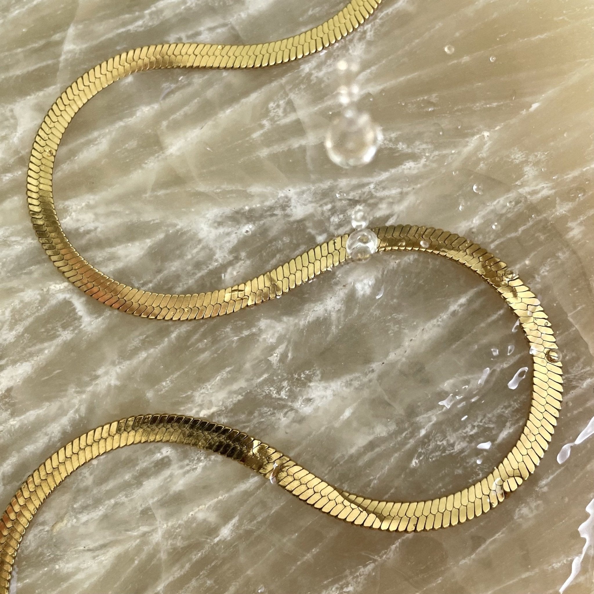 Paola Herringbone Chain Kette Gold - icrush - schmuck
