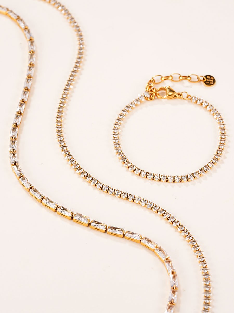 Rectangle Shining ARMBAND Silber-Shopicrush