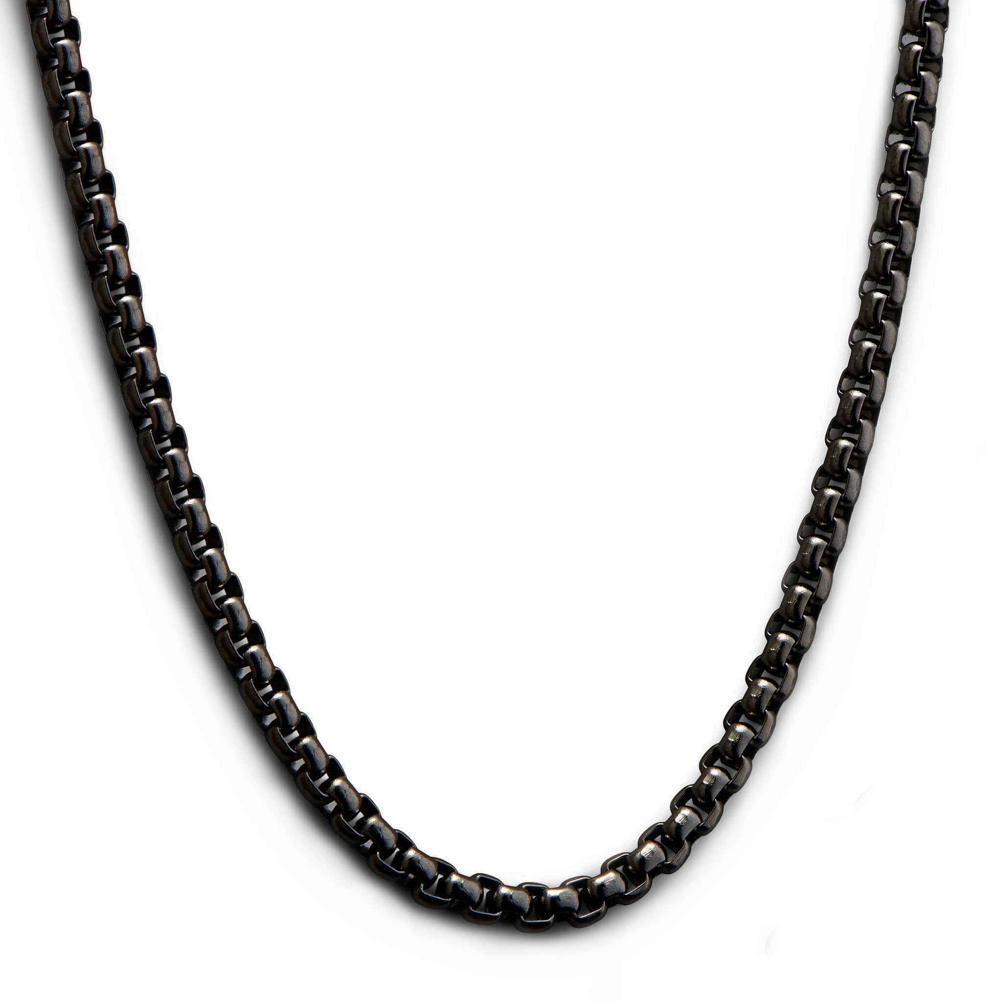 Robuste Vierkantkette (3mm) – Schwarzer Edelstahl - icrush - schmuck