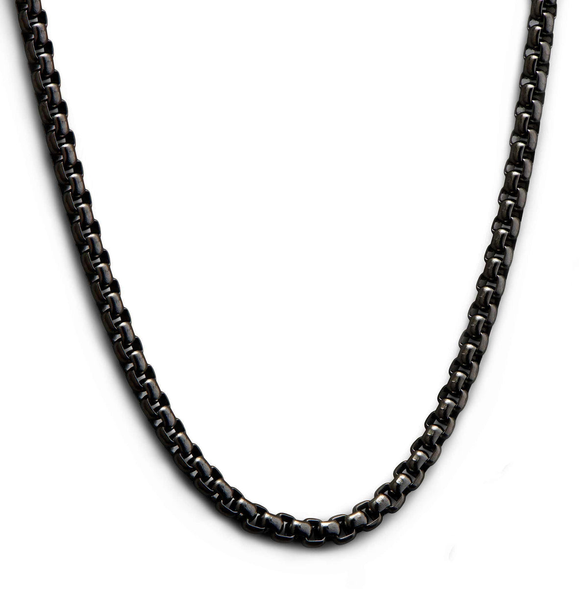 Robuste Vierkantkette (3mm) – Schwarzer Edelstahl - icrush - schmuck