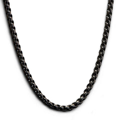 Robuste Vierkantkette (3mm) – Schwarzer Edelstahl - icrush - schmuck