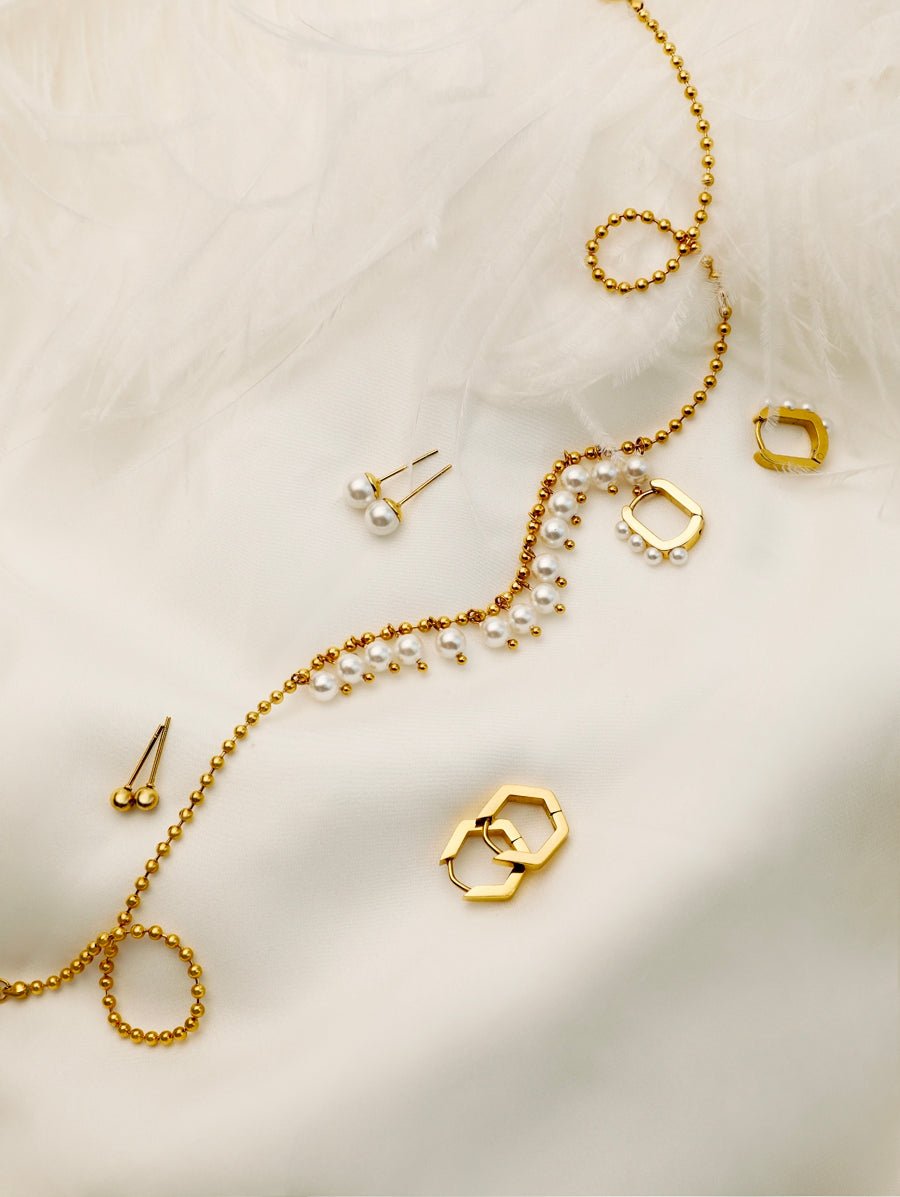 Round Ball Ohrringe Gold - icrush - schmuck