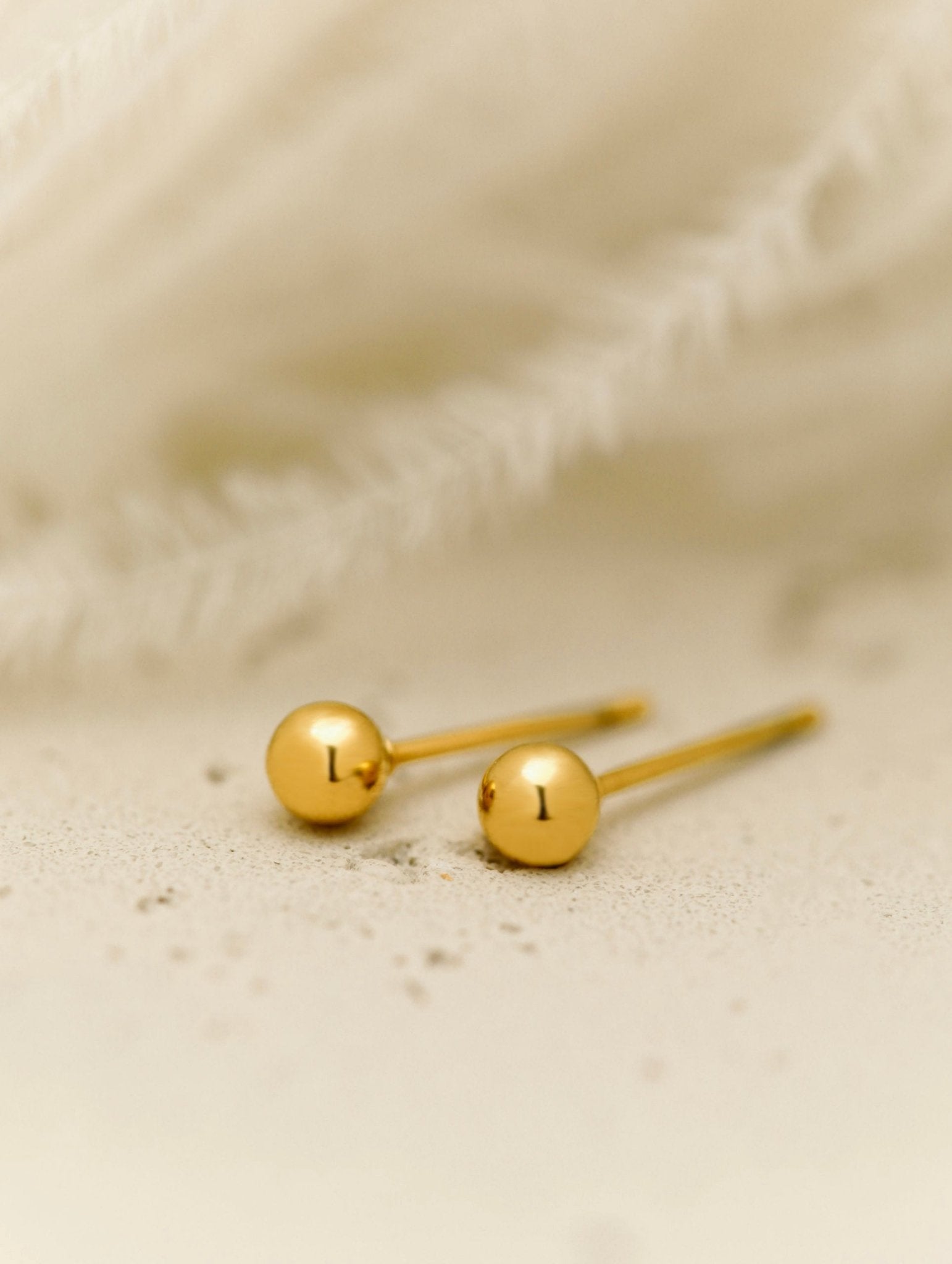 Round Ball Ohrringe Gold - icrush - schmuck