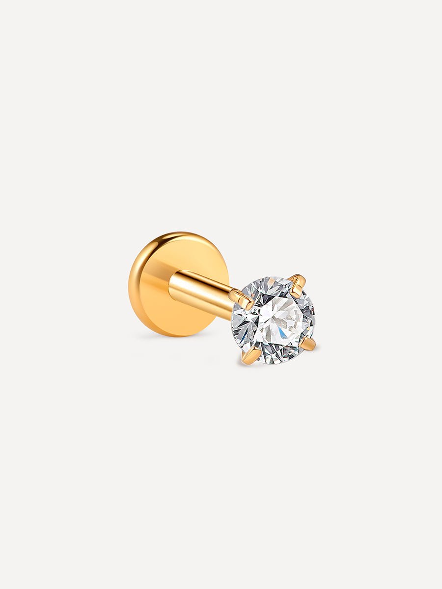 Round Spark Titan Piercing Gold - icrush - schmuck