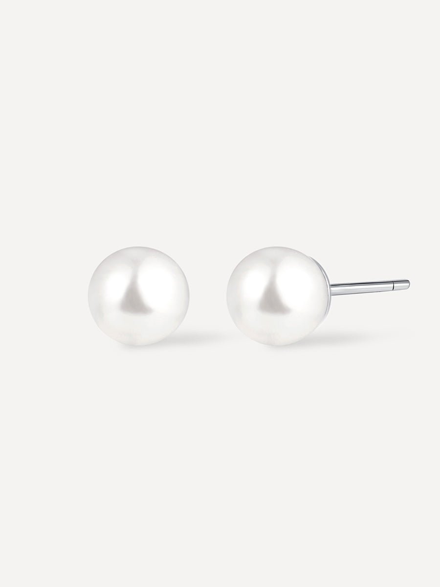 Simple Pearl Ohrringe Silber-Shopicrush