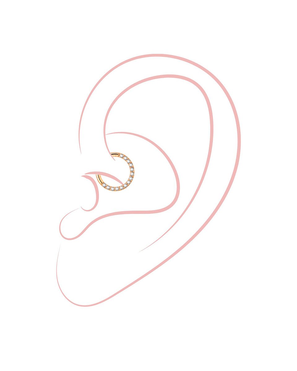 Single Glow Titan Piercing Silber-Shopicrush