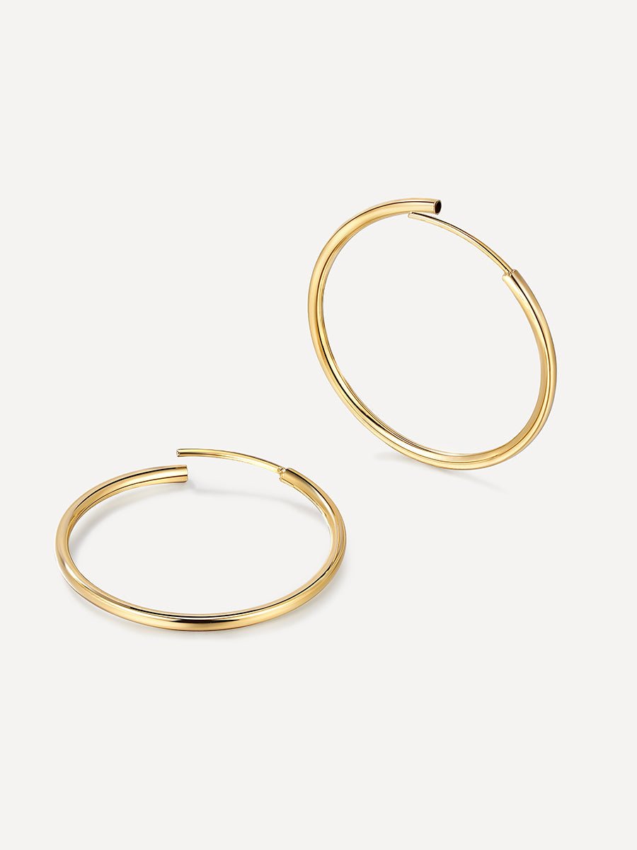 Slim Hoop Large Ohrringe Gold-Shopicrush