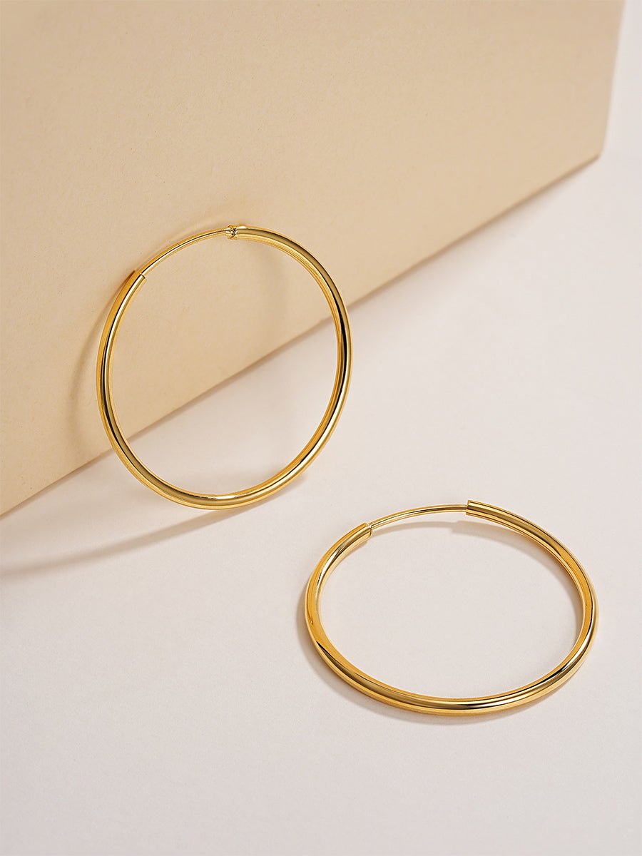 Slim Hoop Large Ohrringe Gold-Shopicrush