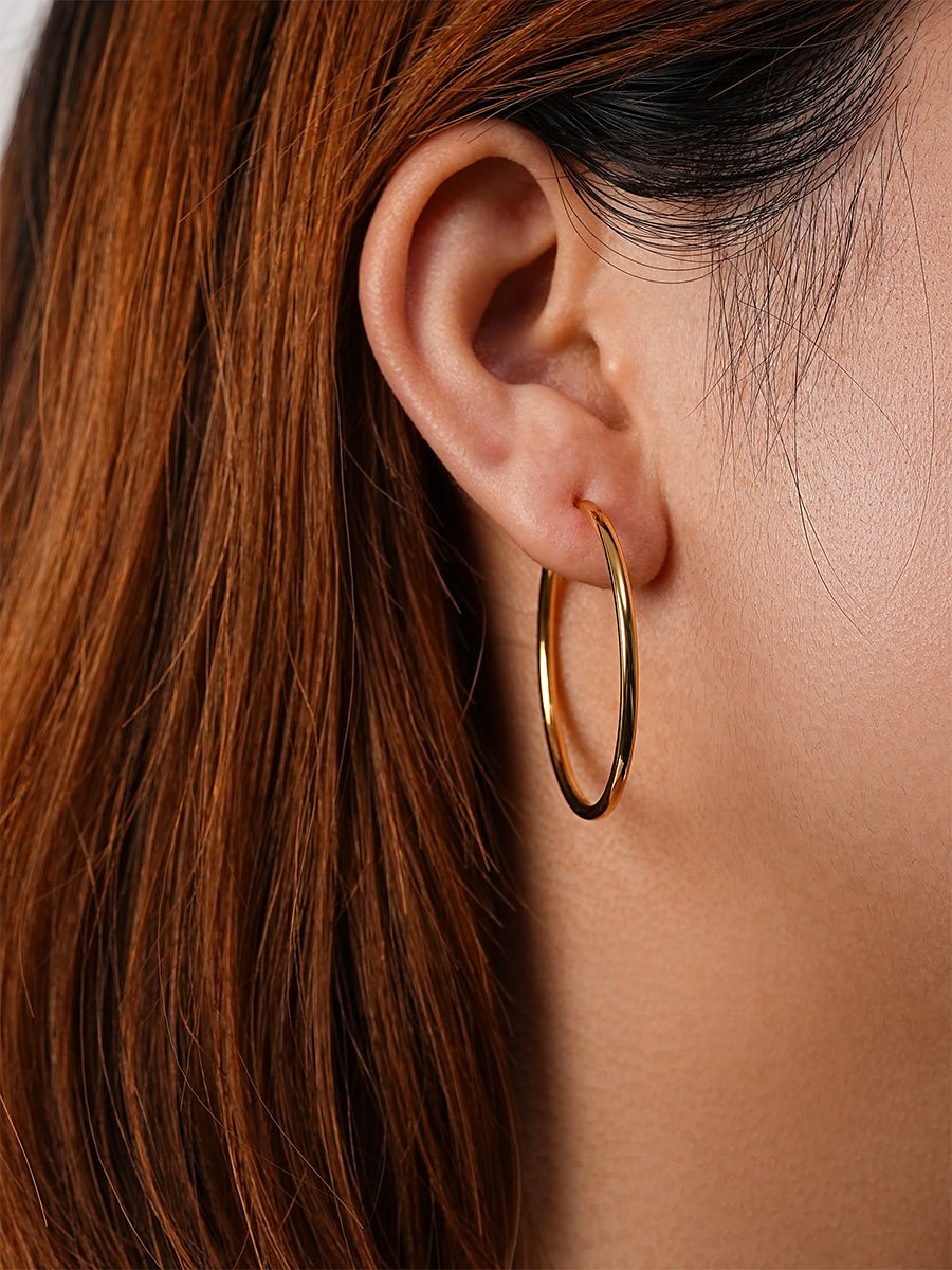 Slim Hoop Large Ohrringe Gold icrush Slim Hoop Large Ohrringe Gold icrush