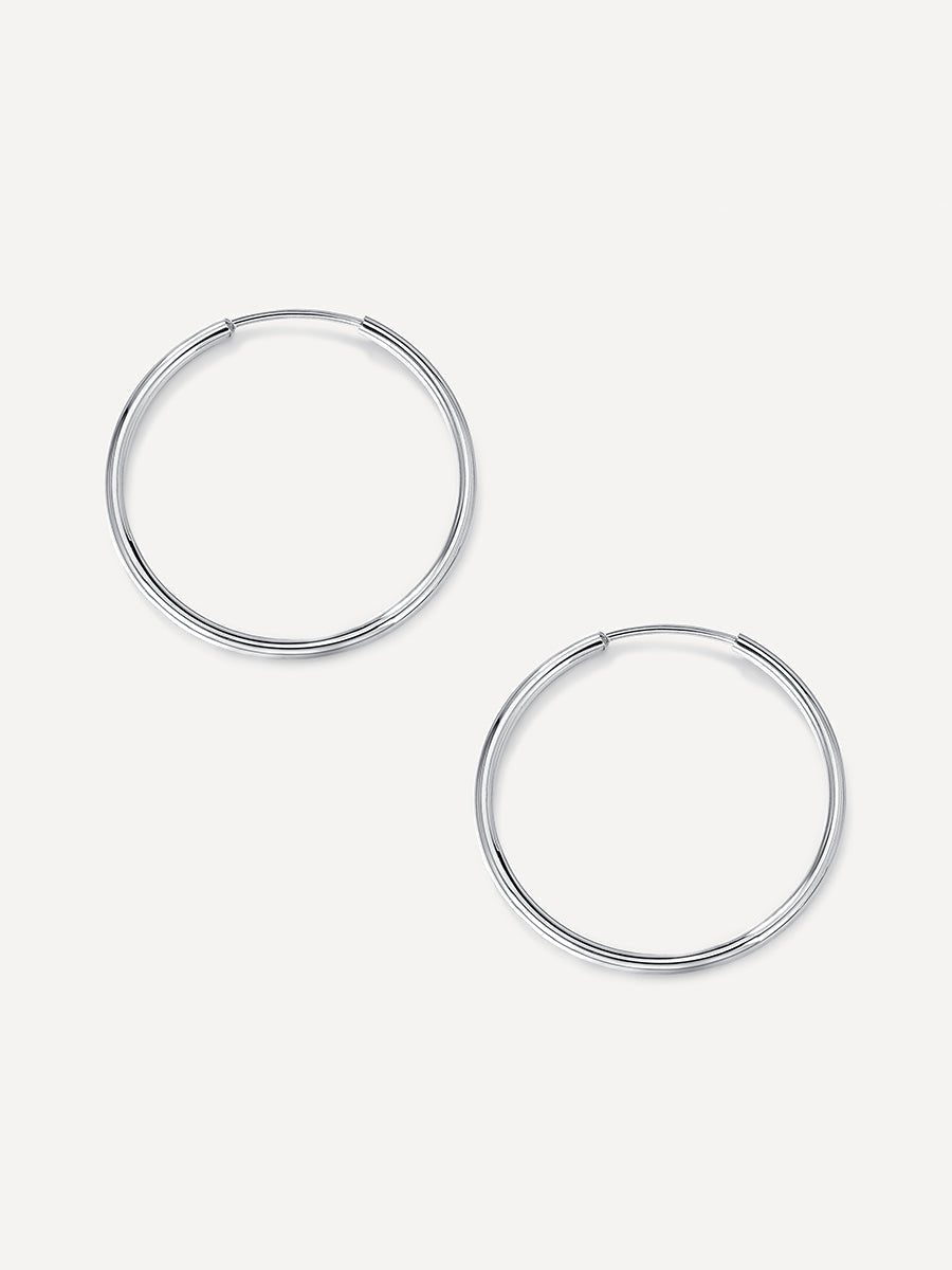 Slim Hoop Large Ohrringe Silber-Shopicrush