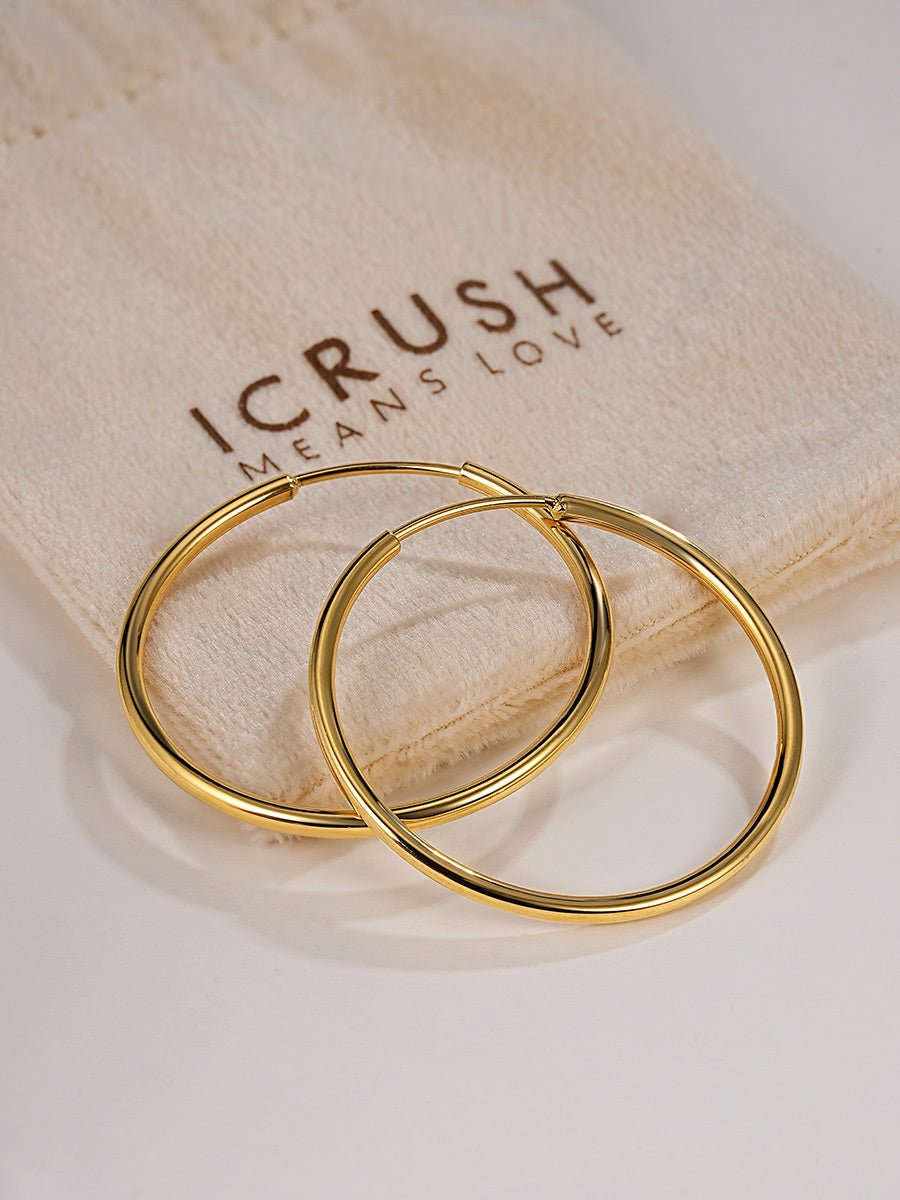 Slim Hoop Large Ohrringe Silber-Shopicrush