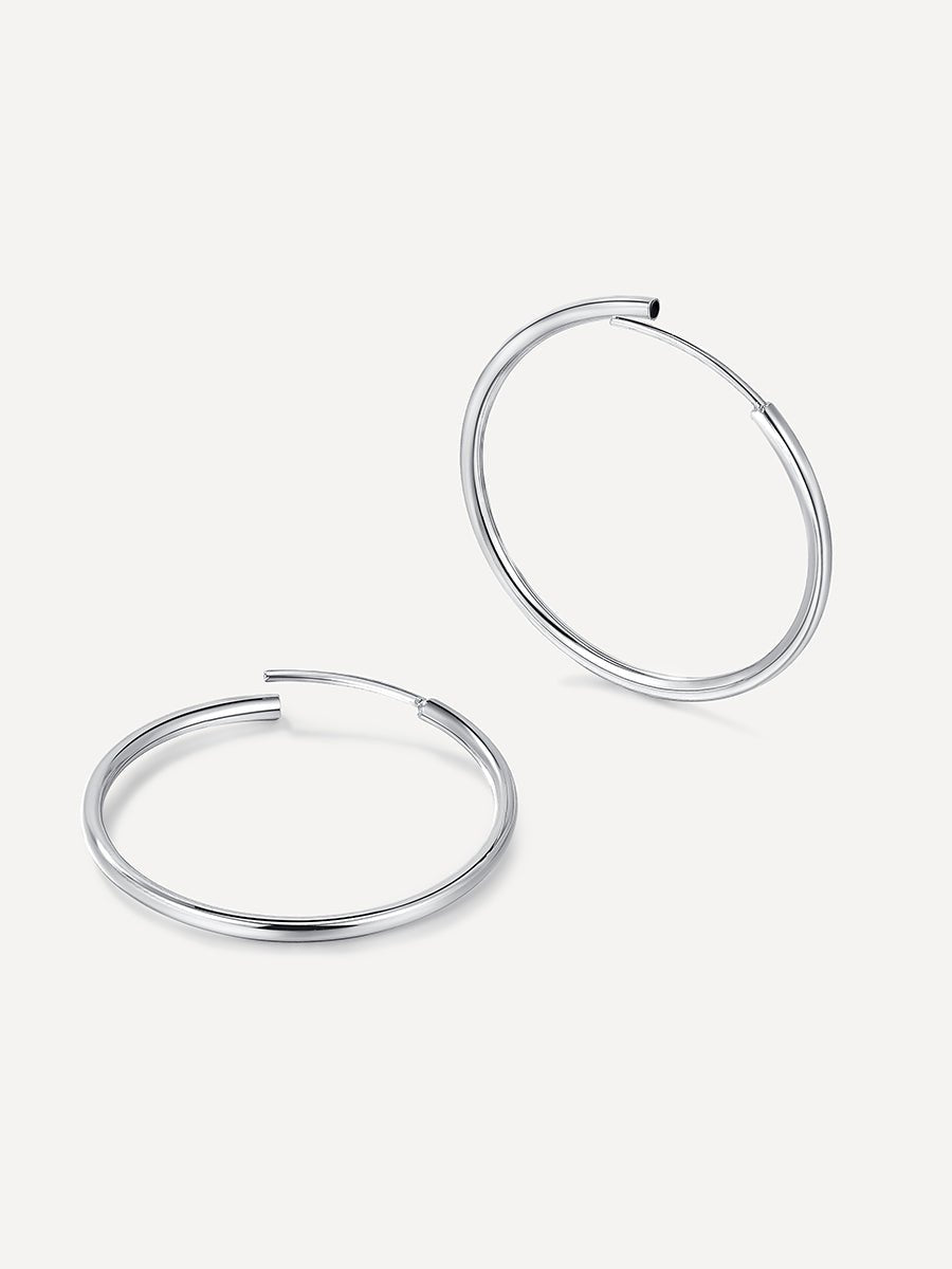 Slim Hoop Large Ohrringe Silber-Shopicrush