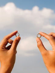 Small Half Texture Hoop Ohrringe Gold-Shopicrush