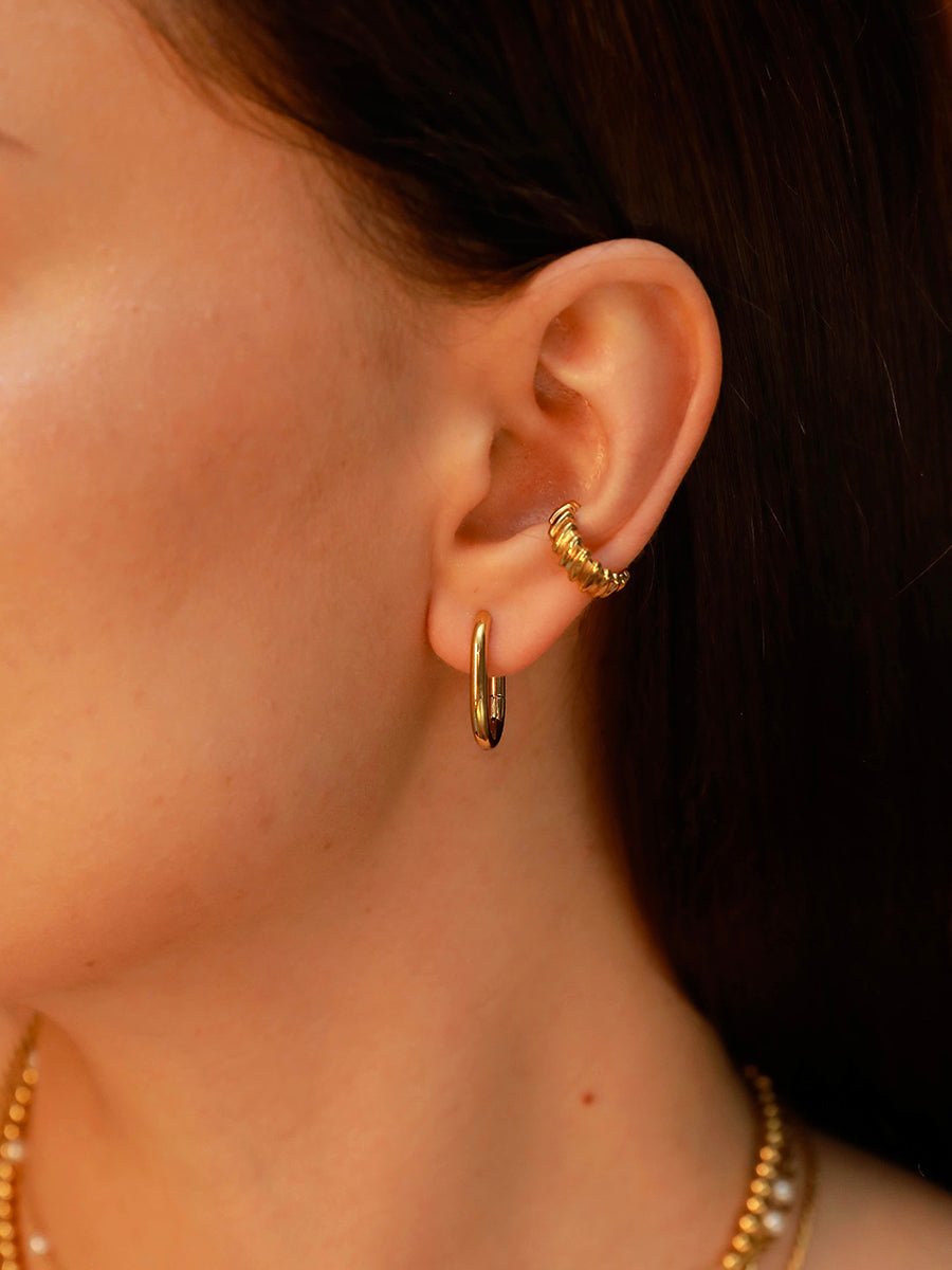 Small Square Hoop Ohrringe Gold - icrush - schmuck