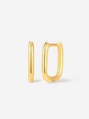 Small Square Hoop Ohrringe Gold - icrush - schmuck