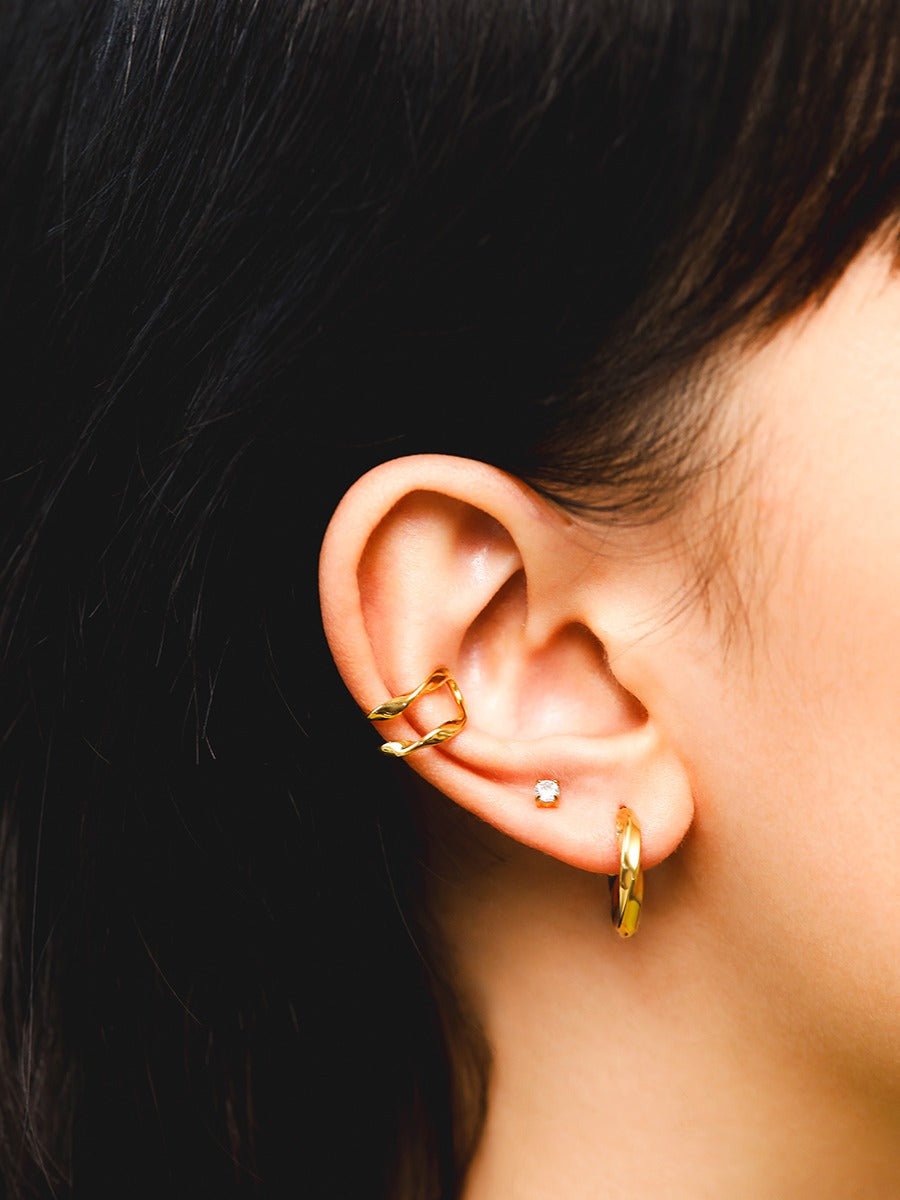 Small Twist Hoop Ohrringe Gold-Shopicrush
