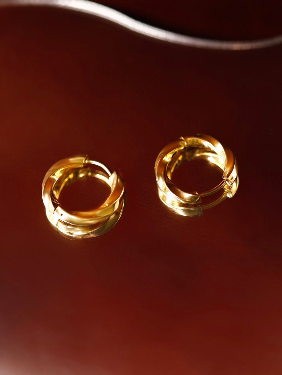 Small Twist Hoop Ohrringe Gold-Shopicrush