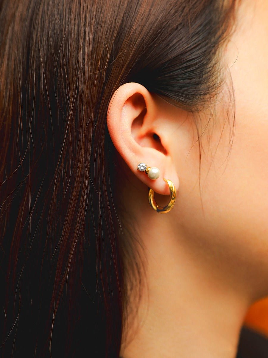 Small Twist Hoop Ohrringe Gold-Shopicrush