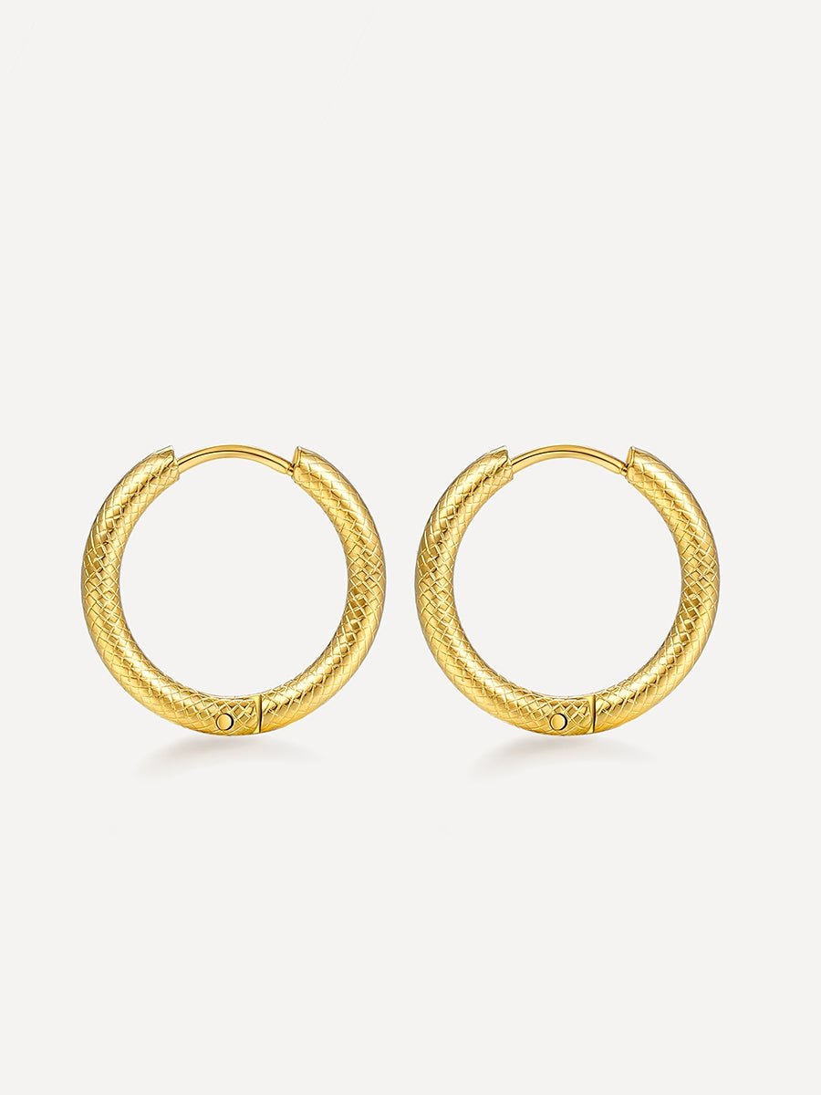 Snake Skin Ohrringe Gold-Shopicrush